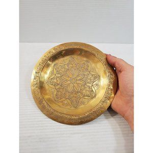 Vintage Brass Tray , Indian Tray , Indian brass Tray , Serving Tray , Round Tray